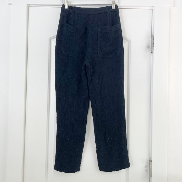 Zara High Waisted Textured Trouser Blue - S - Picture 10 of 10